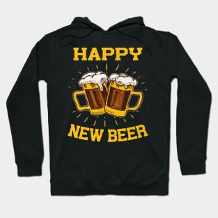 Happy New Beer Funny Happy New Year Hoodie